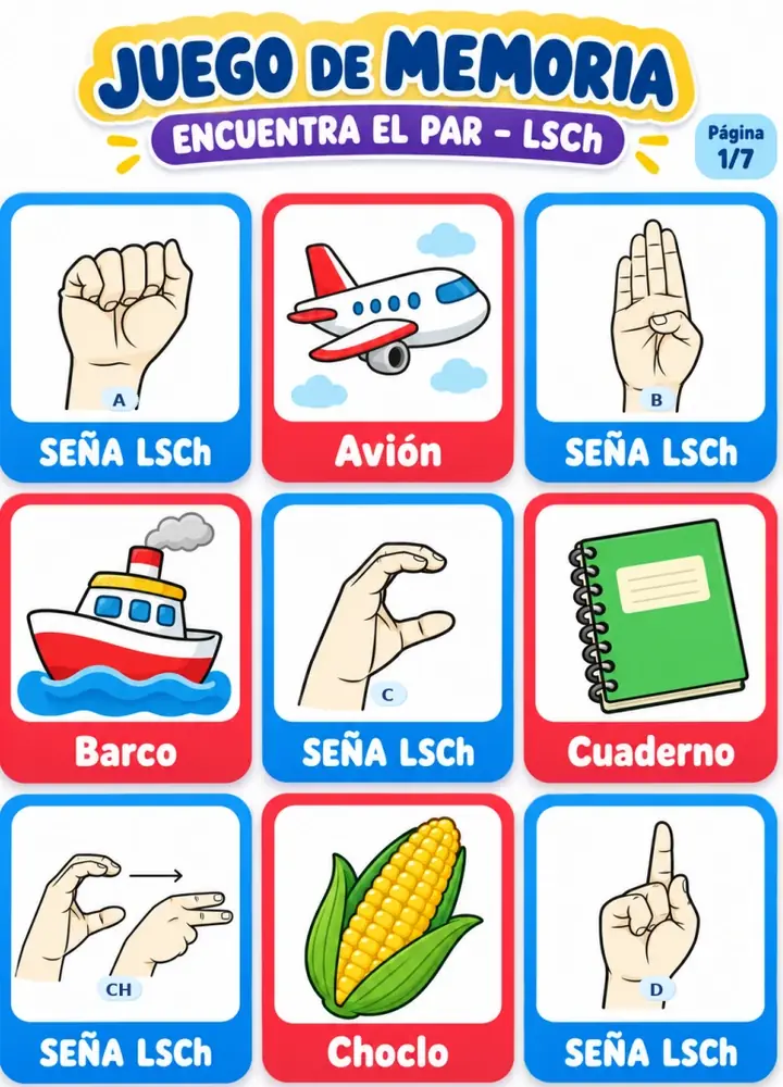 Juego de Memoria LSCh — página 1
